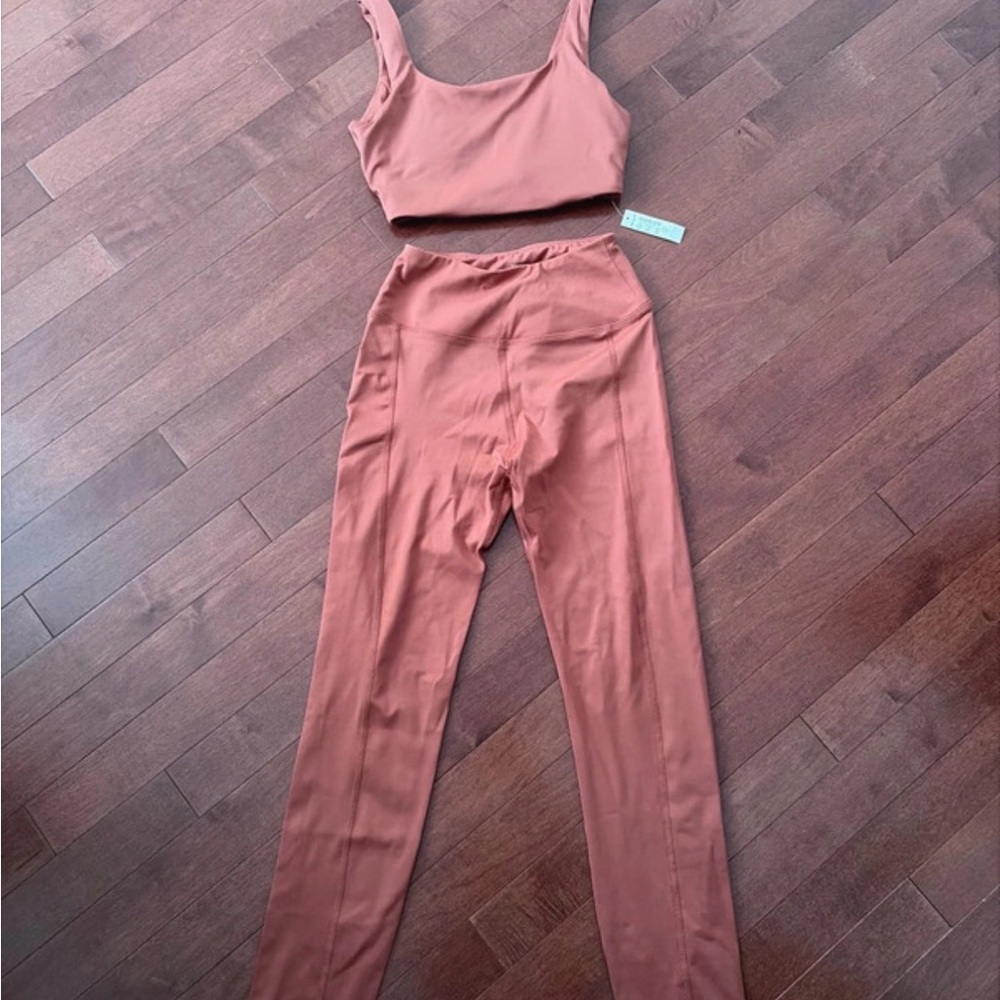 New madewell Women's Rust Pants & top Set